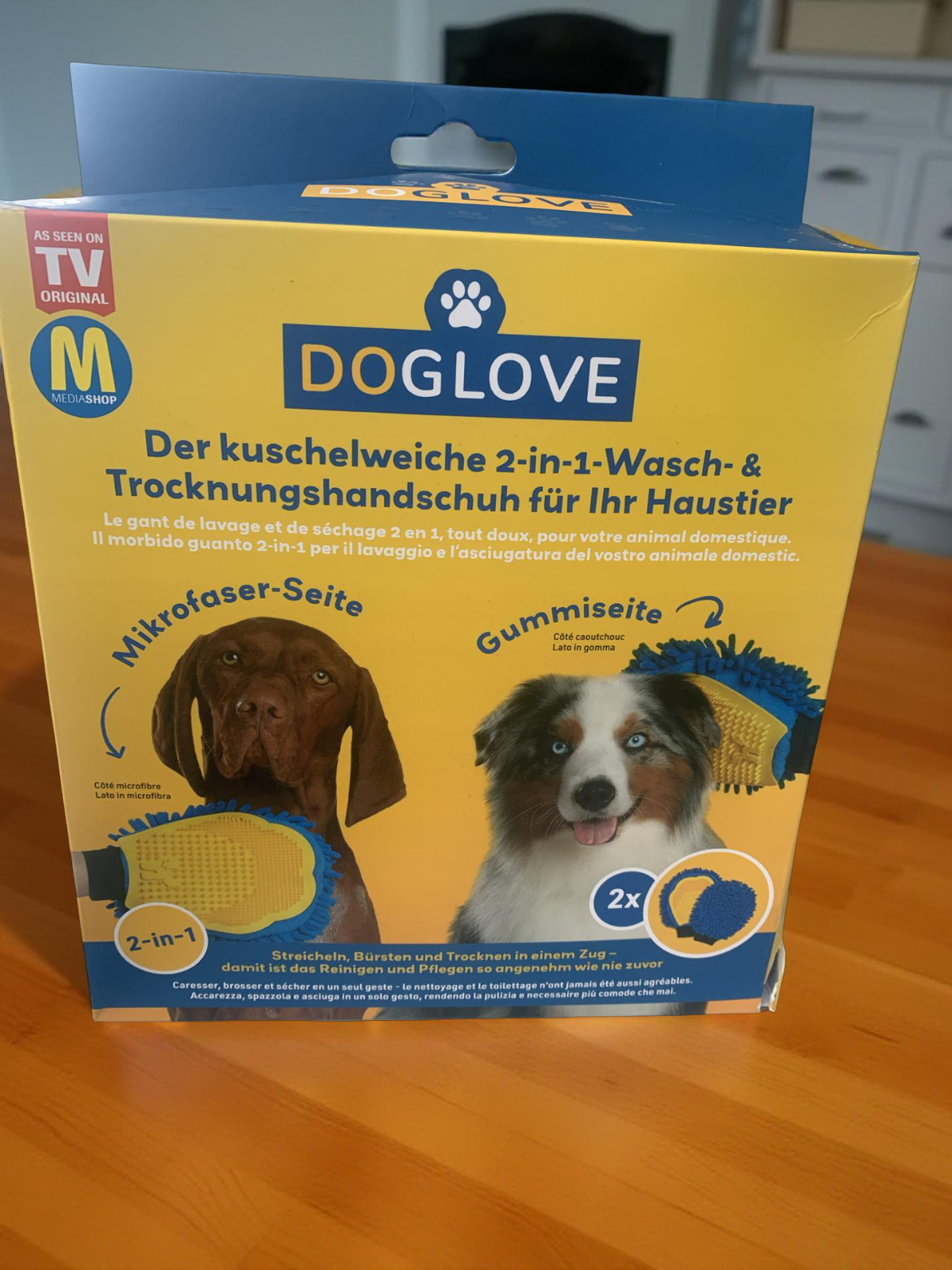 DoGlove 2in1-Fellpflege-Handschuh - Sanftes Streicheln, gründliches Bürsten & sc