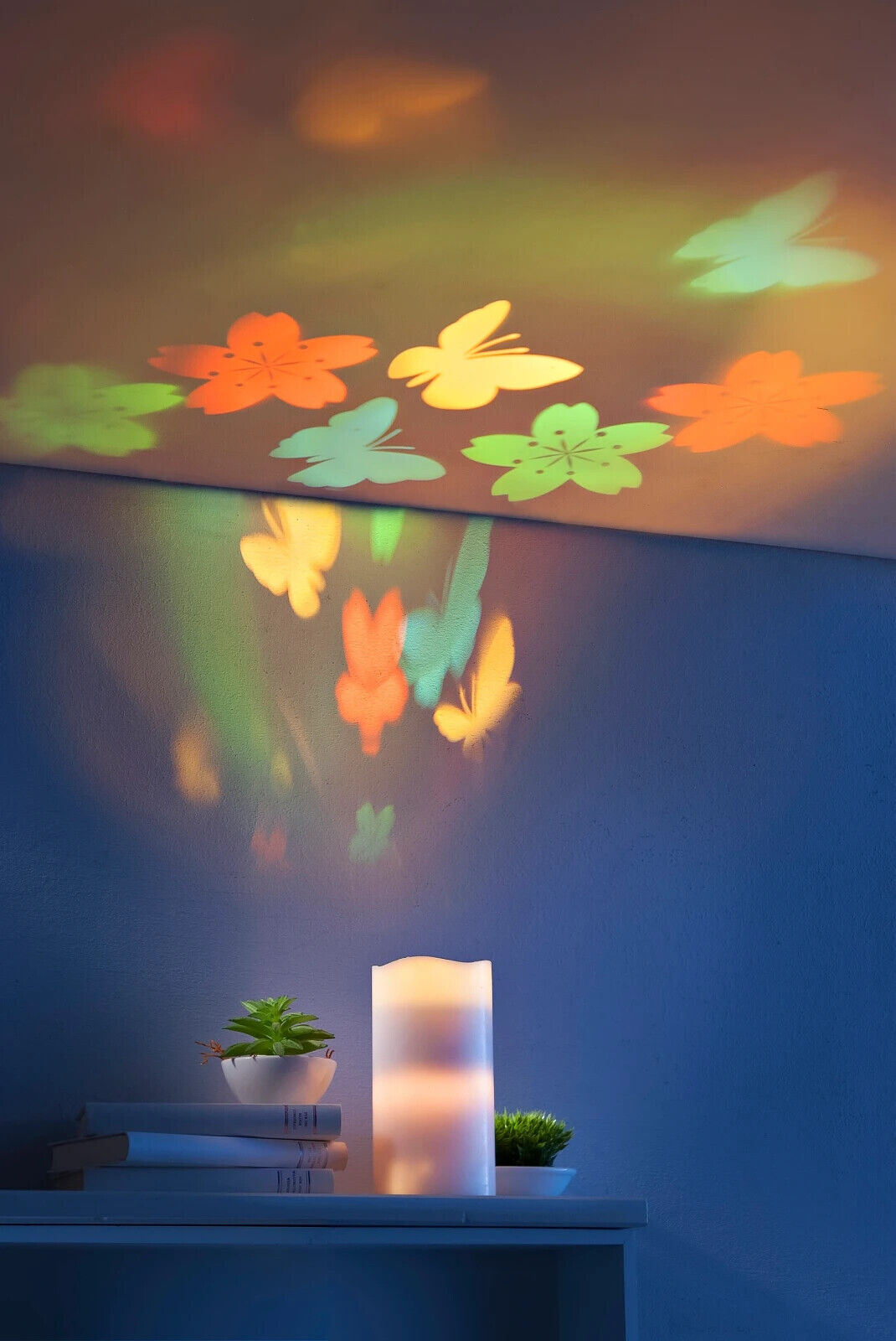 LED-Projektorkerze "Seasons", 10-tlg. LED Deko Kerze Wohnungsdeko Stimmungslicht