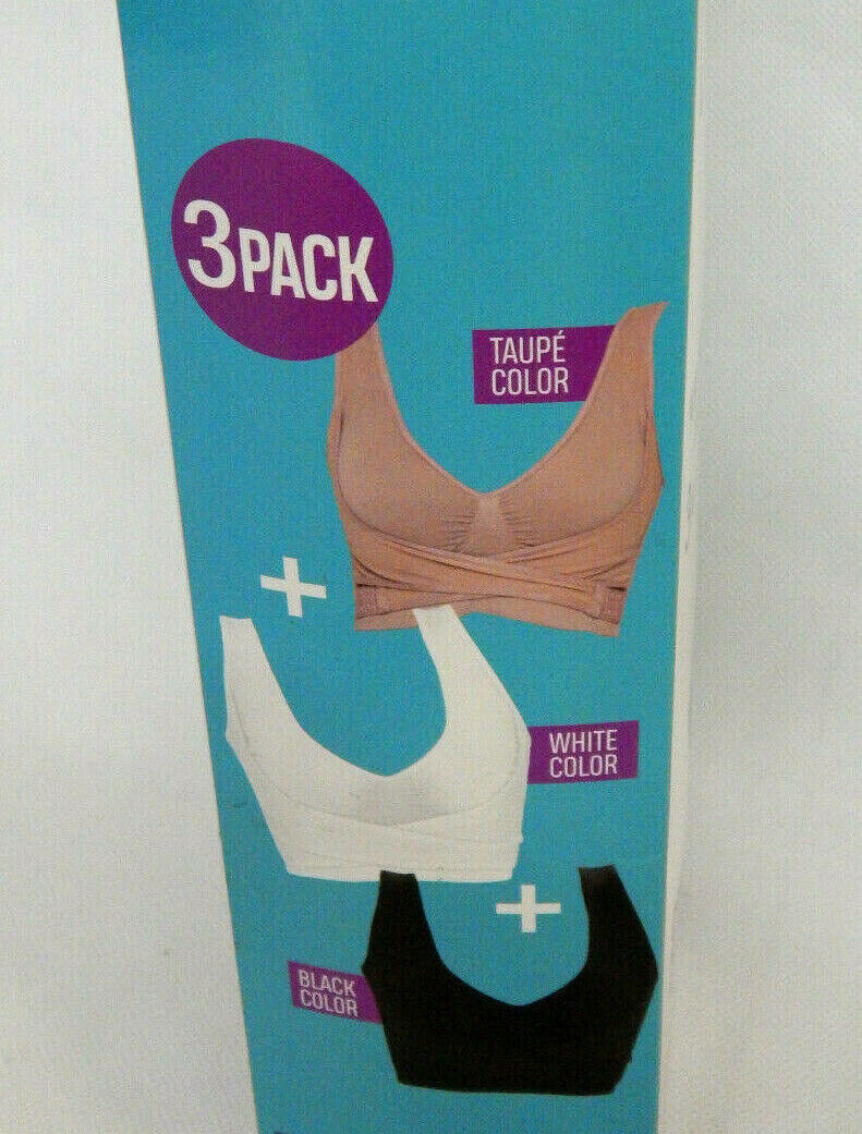 Comfy Bra - Nahtlose Damen BH 3er Set ohne Bügel Größe (L= 34/36)