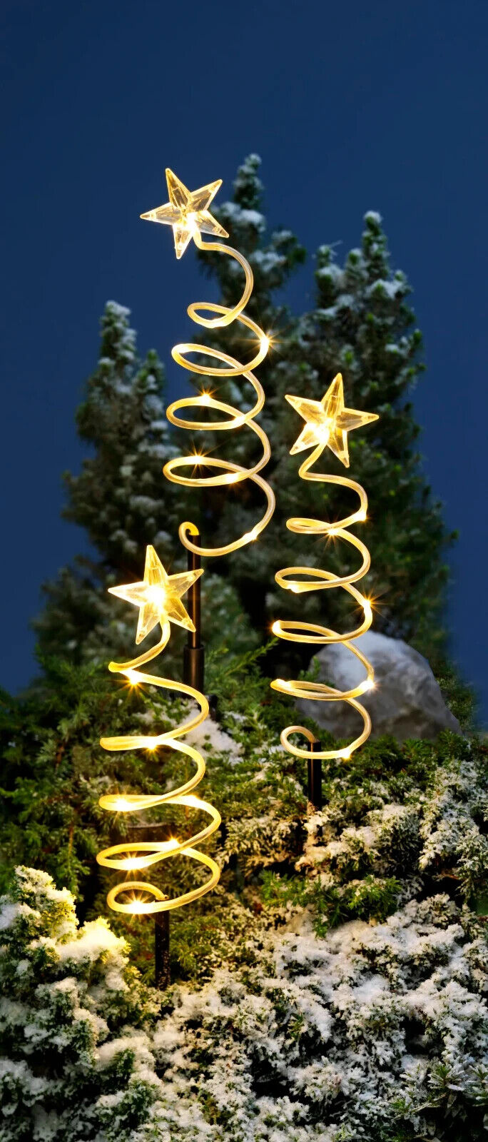LED-Gartenstecker ''Sterne'', 3er-Set LED Beleuchtung Advent Deko Weihnachtsdeko