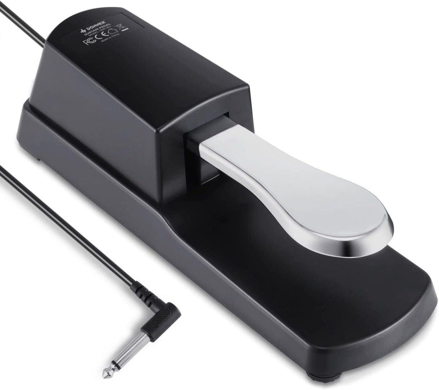 Donner DSP-001 Sustain-Pedal für Keyboard, Klavier Sustain-Pedal Universal-Dämpf