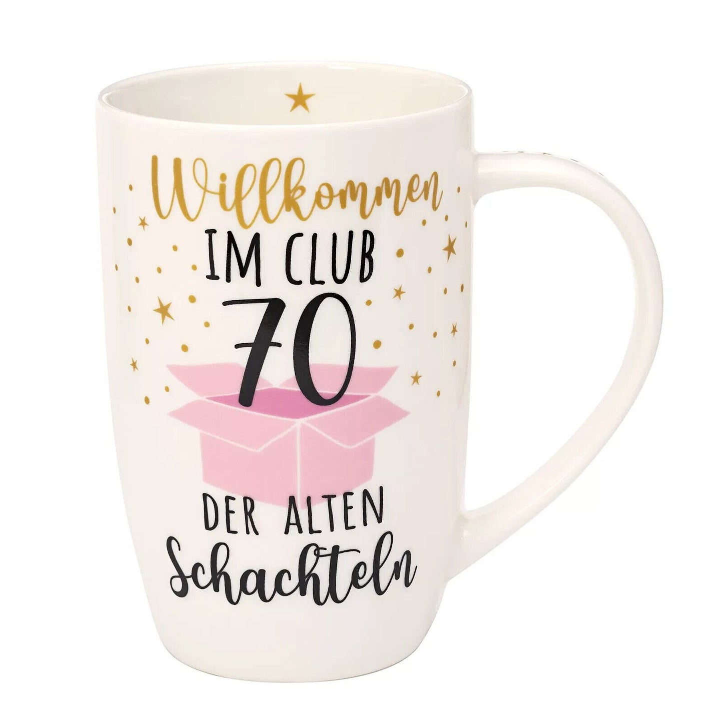 XXL-Porzellanbecher Tasse Club alten Schachteln 70Jahre Kaffeetasse 500ml