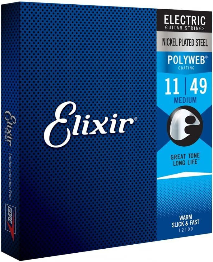 Elixir Saiten E-Gitarrensaiten mit POLYWEB Beschichtung, Medium (.011-.049)