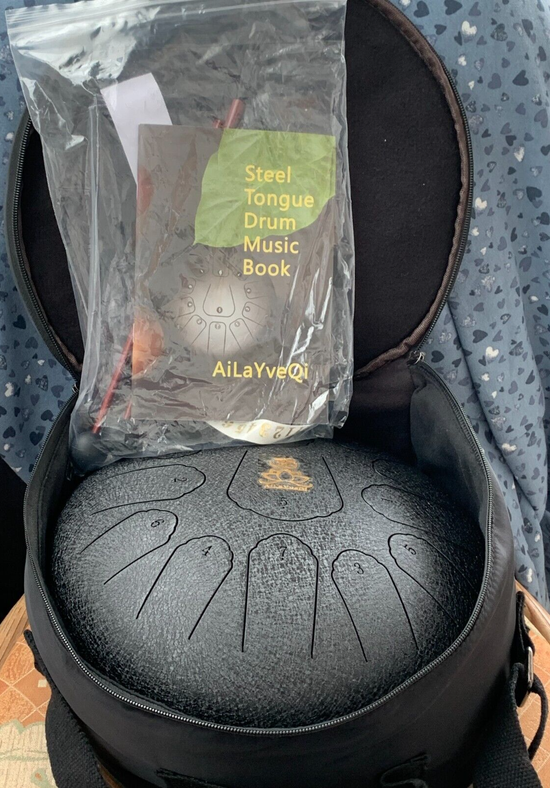 AiLaYveQi Stahlzungentrommel, C-Key 13 Noten 12 Zoll Handtrommel, Schlaginstrume