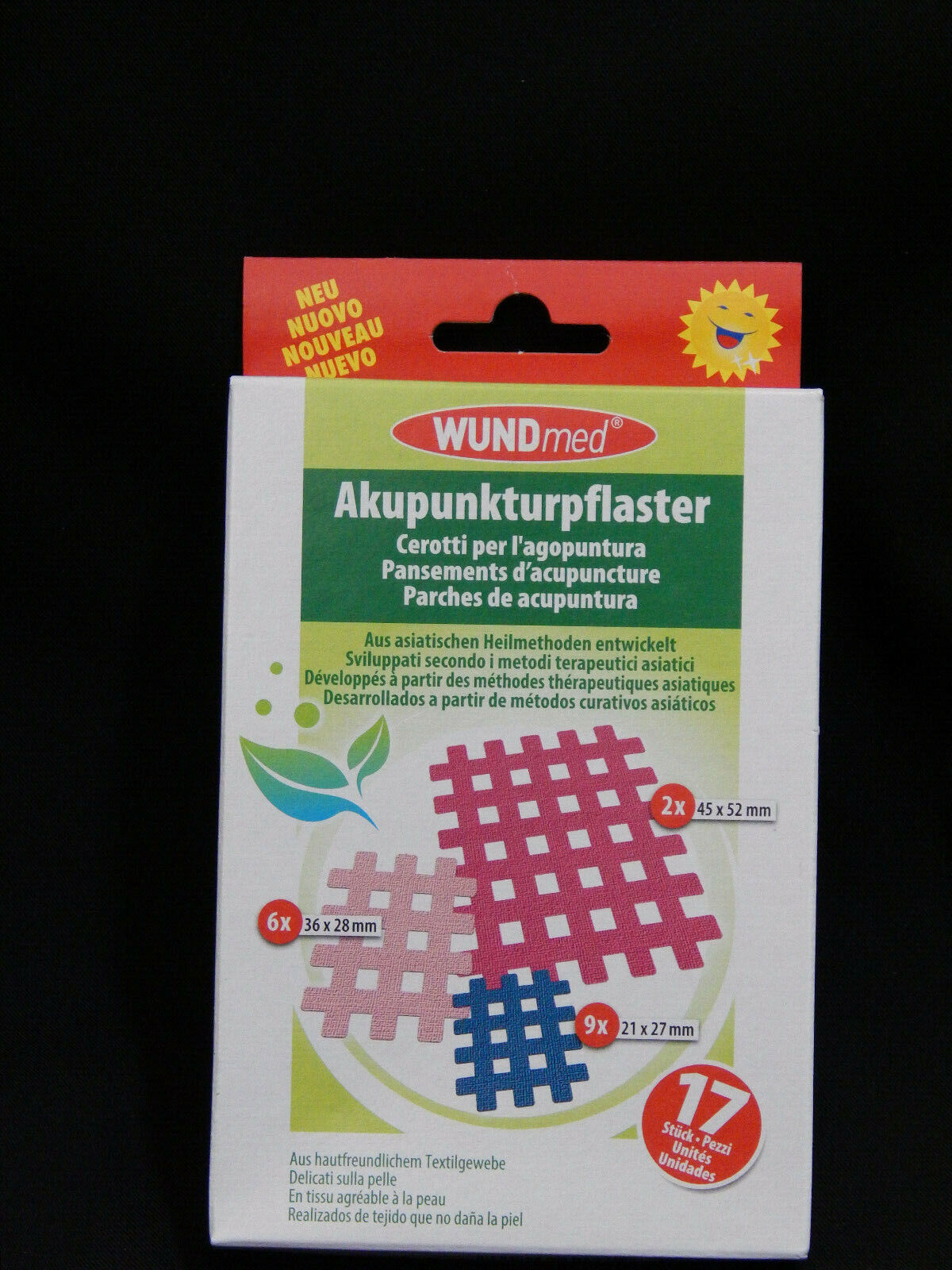 Wundmed Akupunkturpflaster 17 Stück 3 Größen