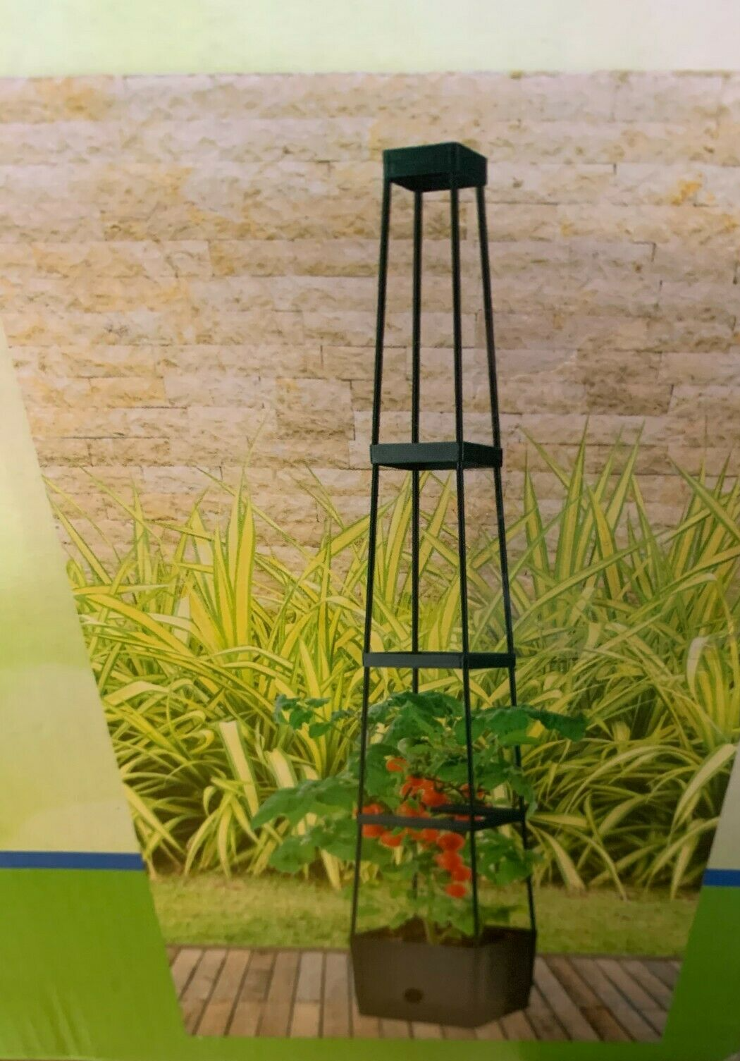 Tomatenpflanzturm ANTHRAZIT 25 X 25 X 150 CM