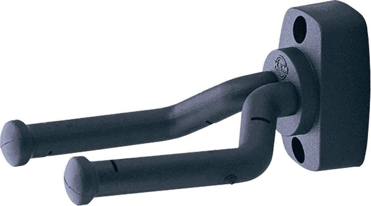 K&M 16280 Universal Gitarren-Wandhalter Schwarz - Beweglicher Bügel - Für alle K