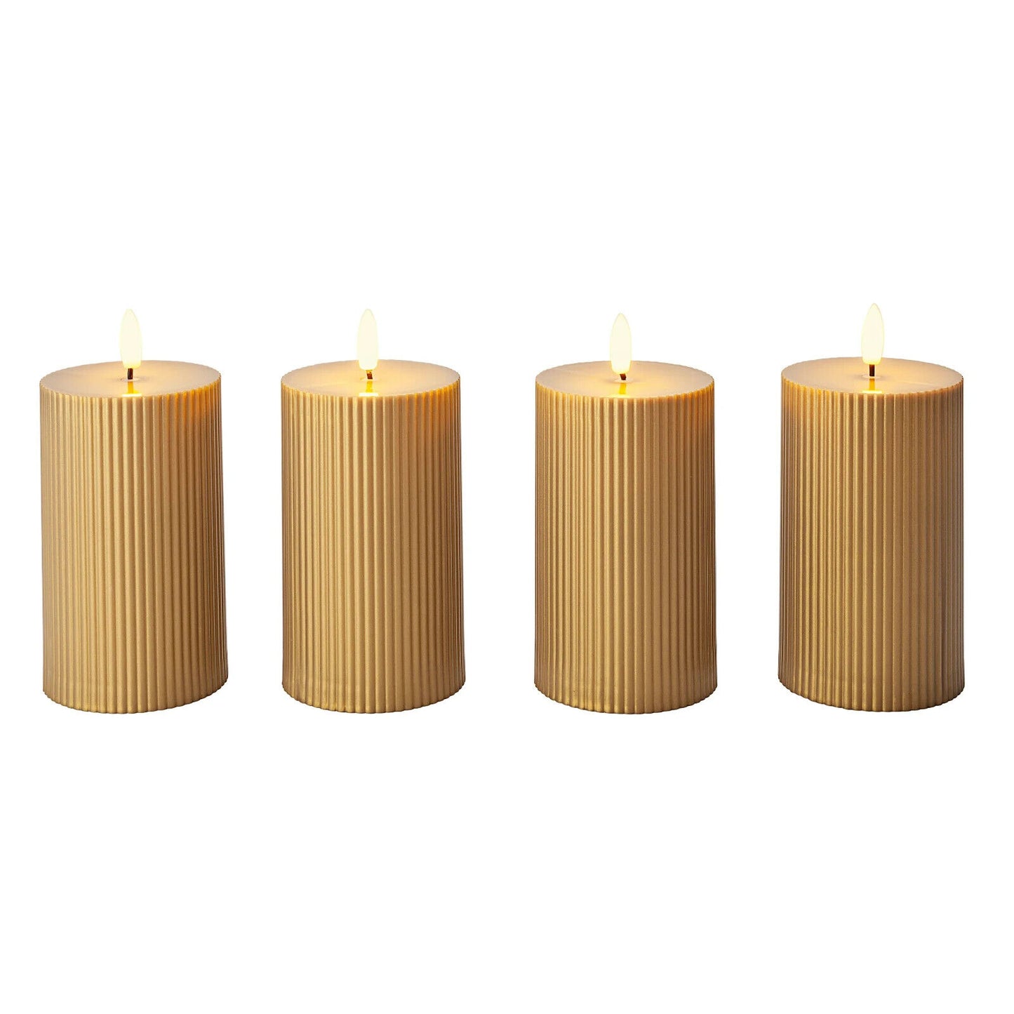 LED-Kerzen "Striscia" 4er-Set, (Farbe: Gold)