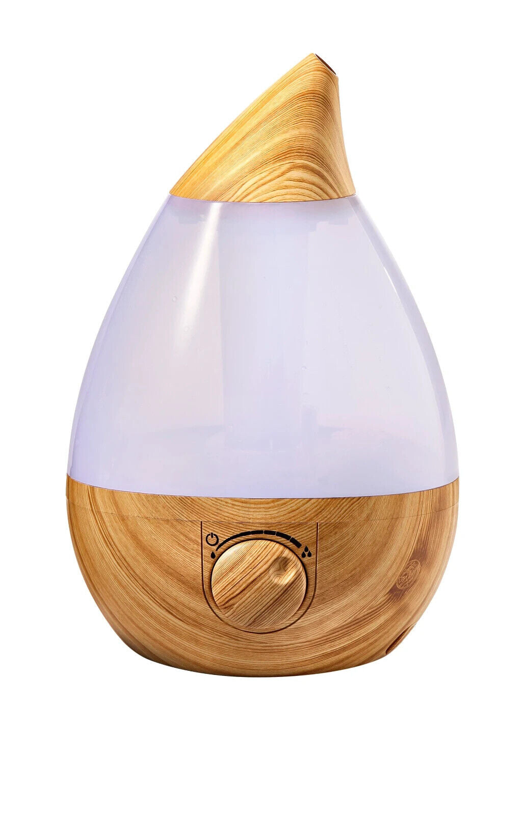 Luftbefeuchter, 3,4 Liter Wassertank LED Raumlicht Holz-Optik mit Aromafach