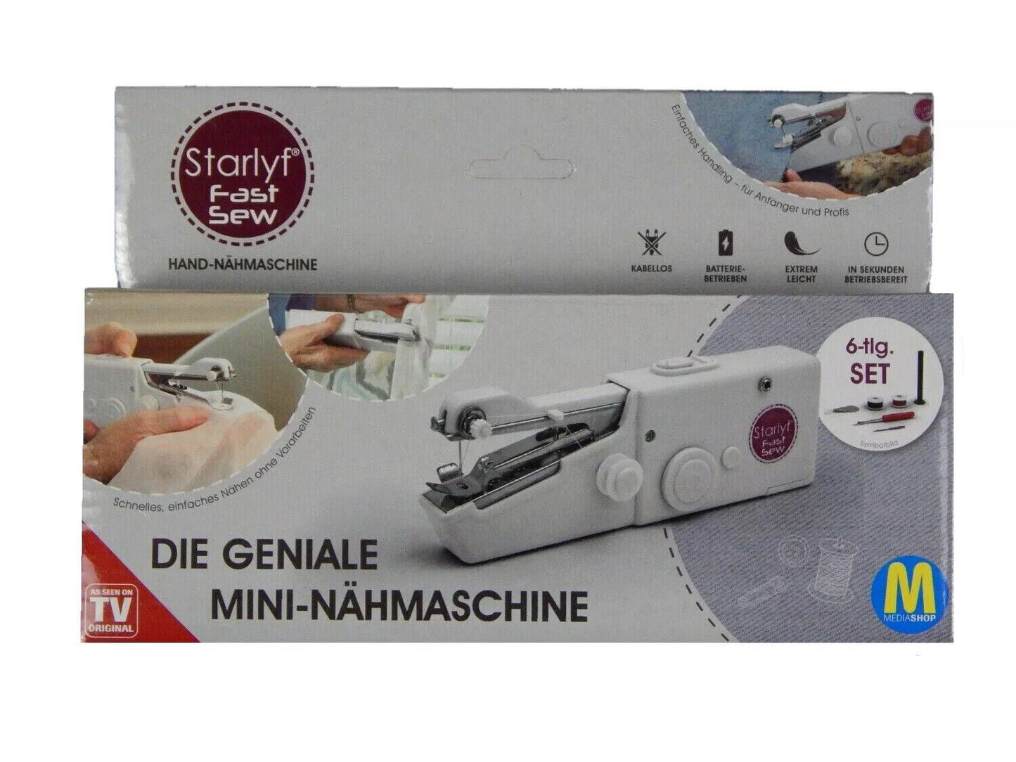 Starlyf Fast Sew Mini Nähmaschine - Handnähmaschine
