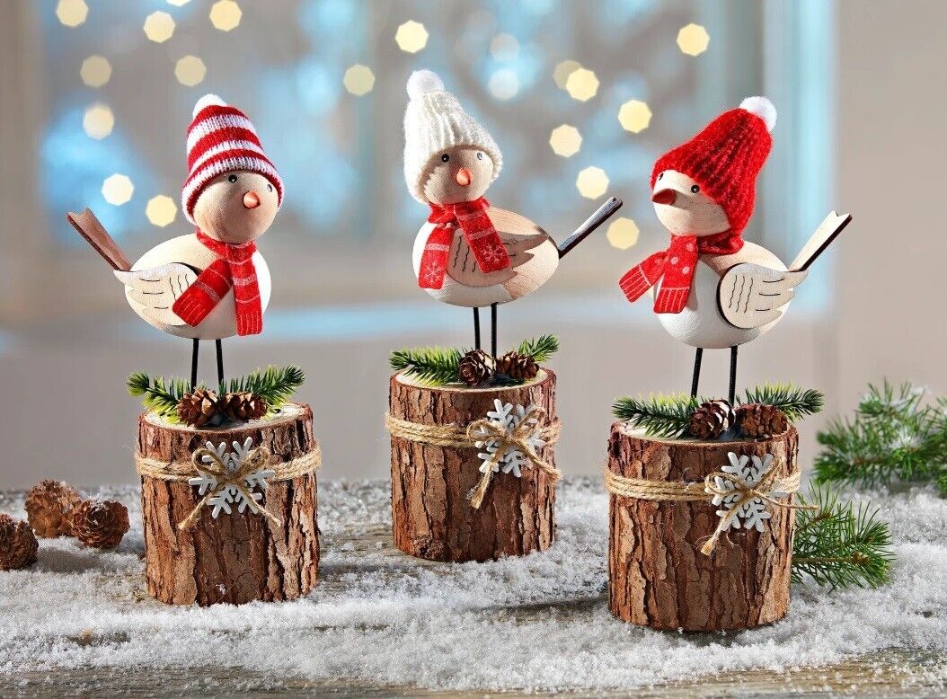 „Dekofiguren "Vogeltreff" 3er-Set