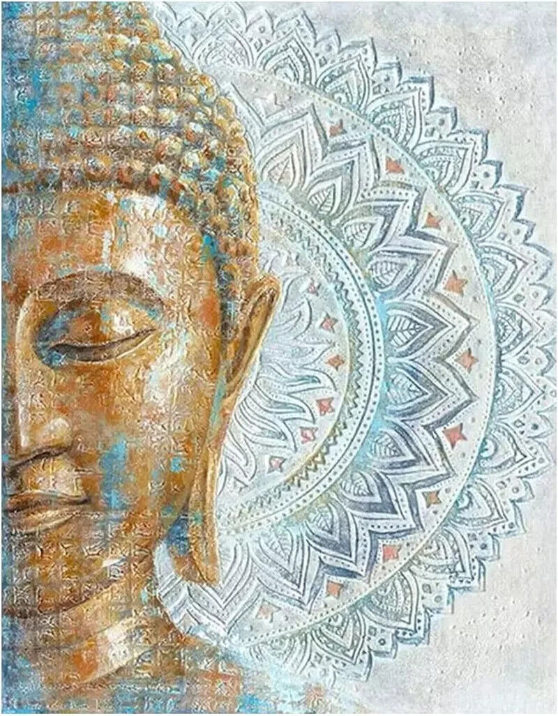 DIY 5D Diamant Malerei Full 40X50Cm Buddha Mandala Square Drill Diamond Painting