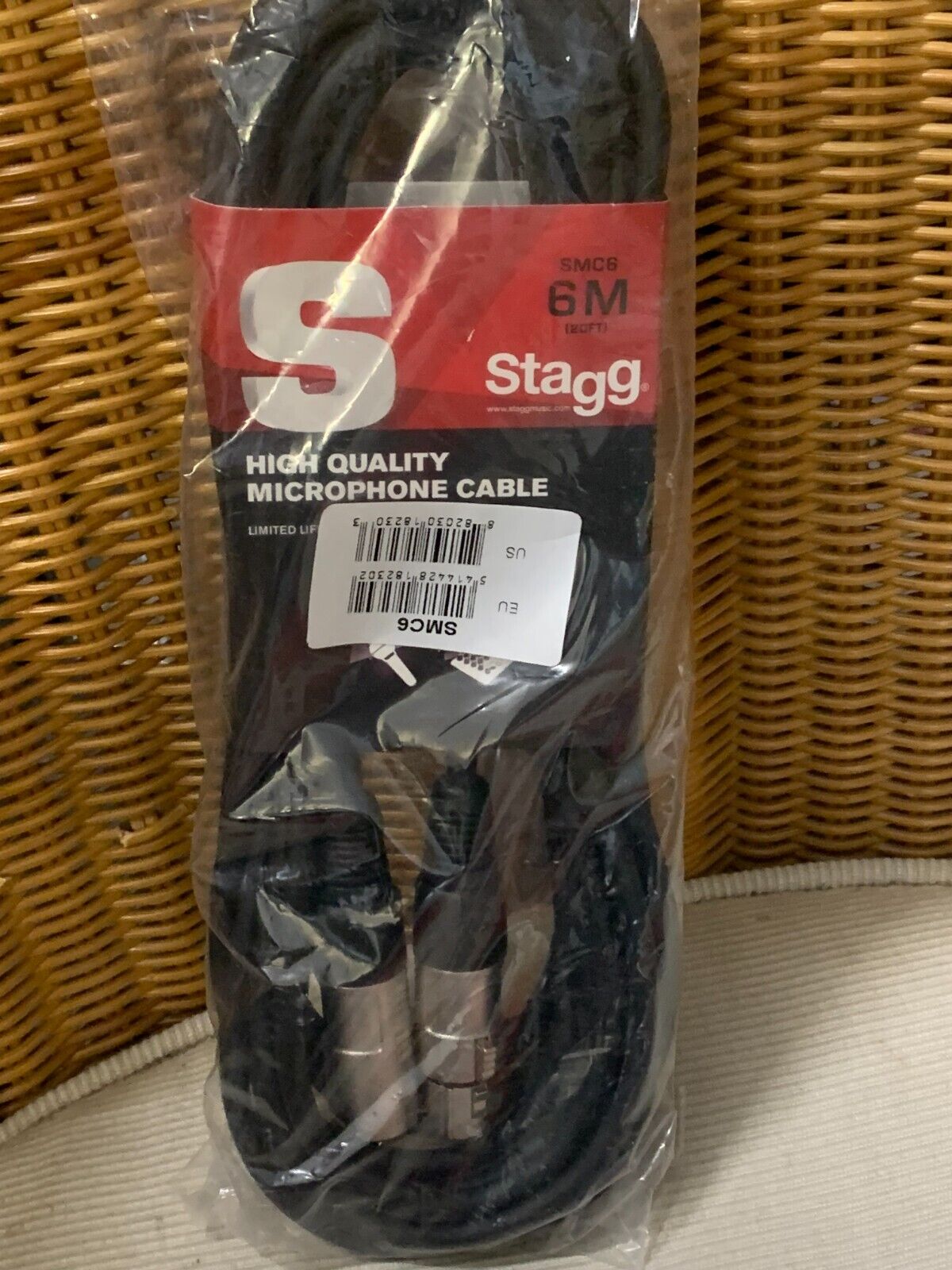 STAGG SMC6 ❘ Mikrofonkabel ❘ 1x XLR female 1x XLR male ❘ 6m