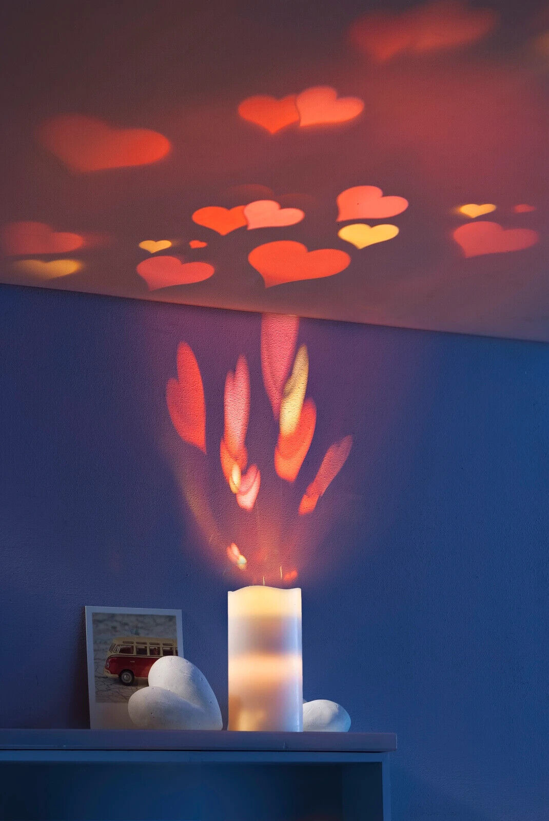 LED-Projektorkerze "Seasons", 10-tlg. LED Deko Kerze Wohnungsdeko Stimmungslicht