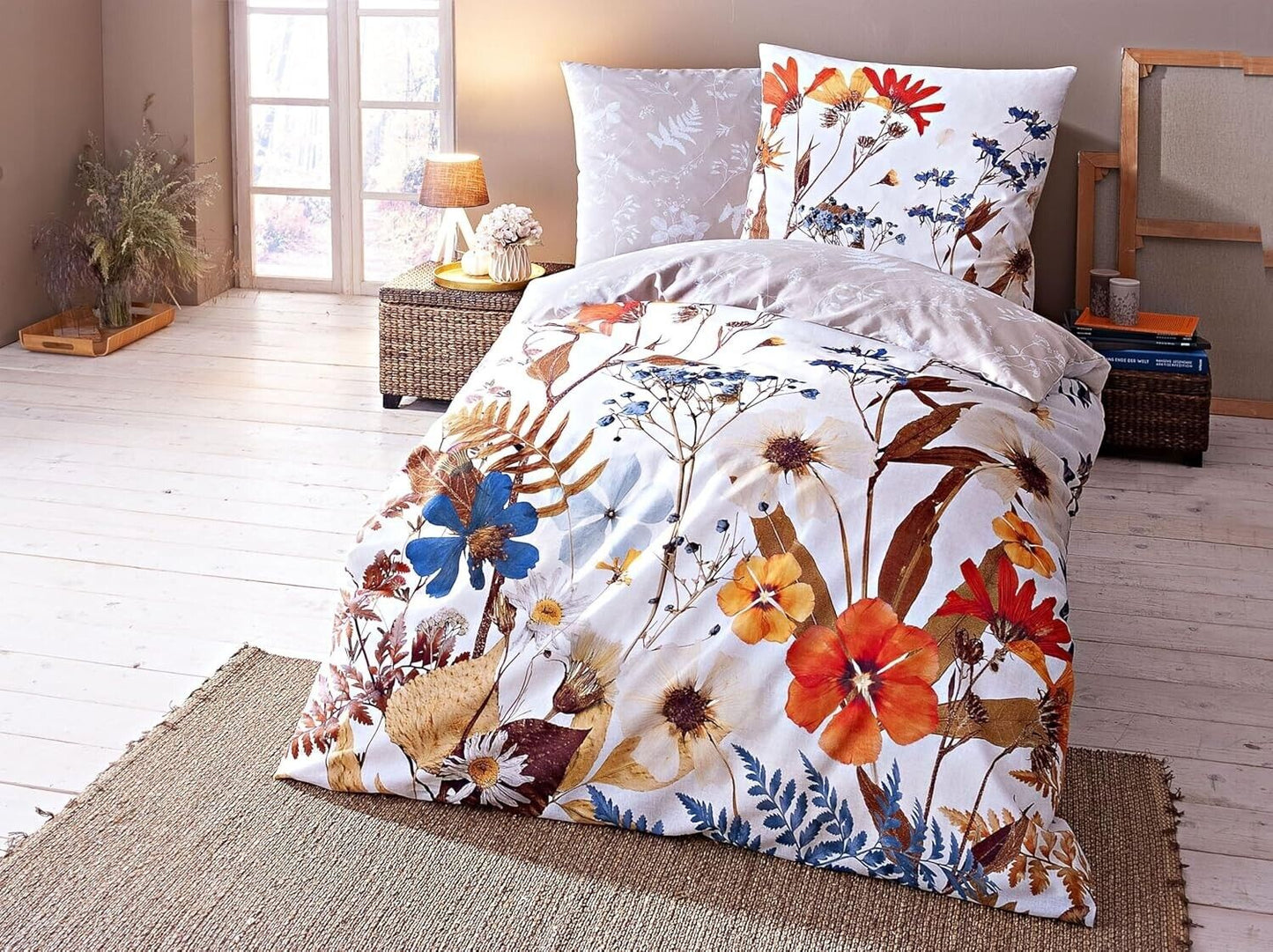 Renforce Wendebettwäsche "Wildblumen" (Grösse: 135x200cm)
