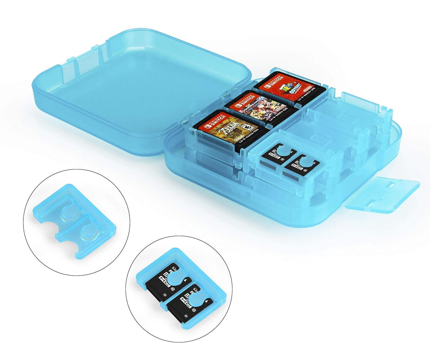 Amazon Basics - Aufbewahrungsbox für Spiele der Nintendo Switch - Blau