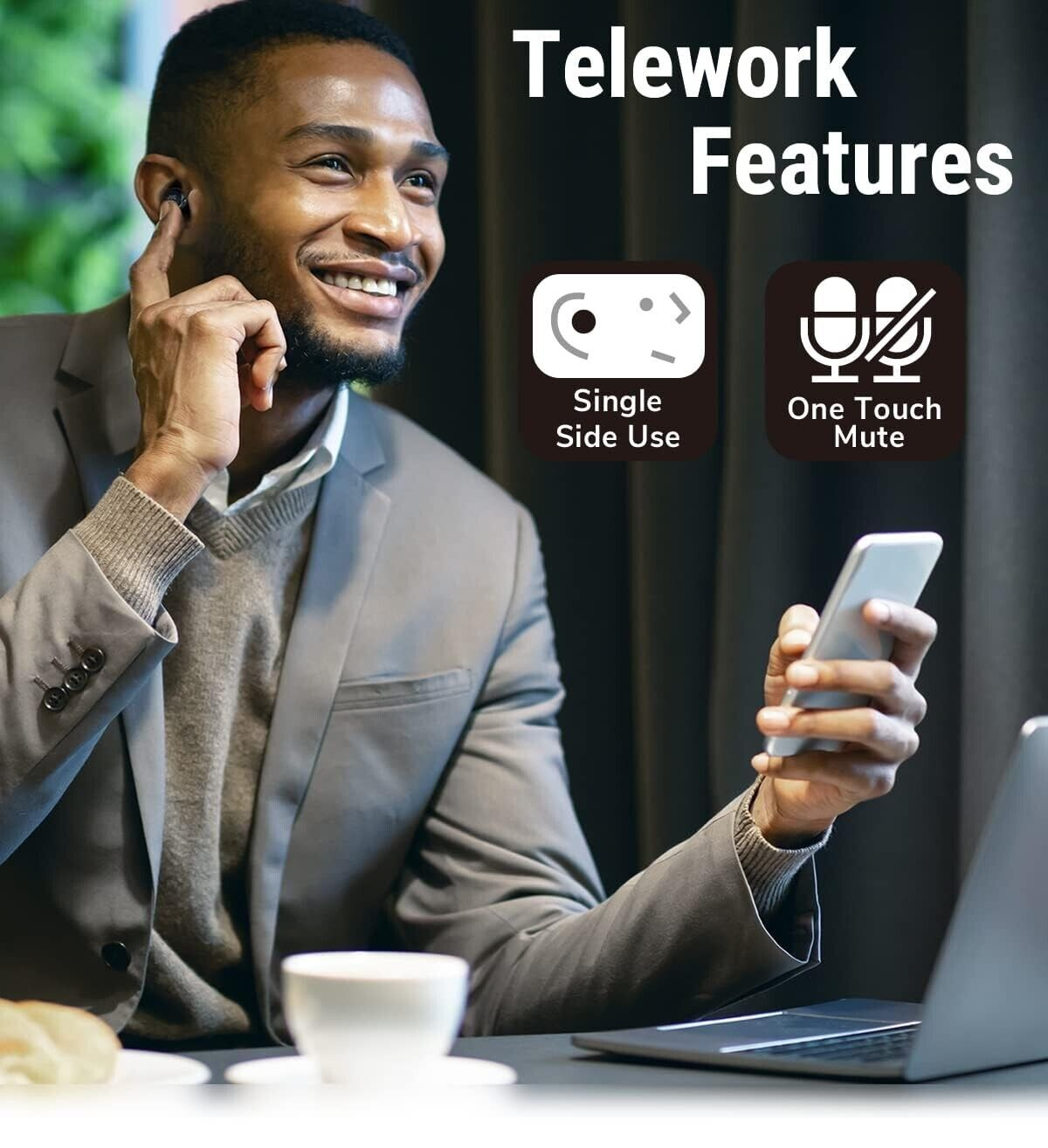 JVC Kopfhörer True Wireless Active Noise Cancelling leichte Kopfhörer