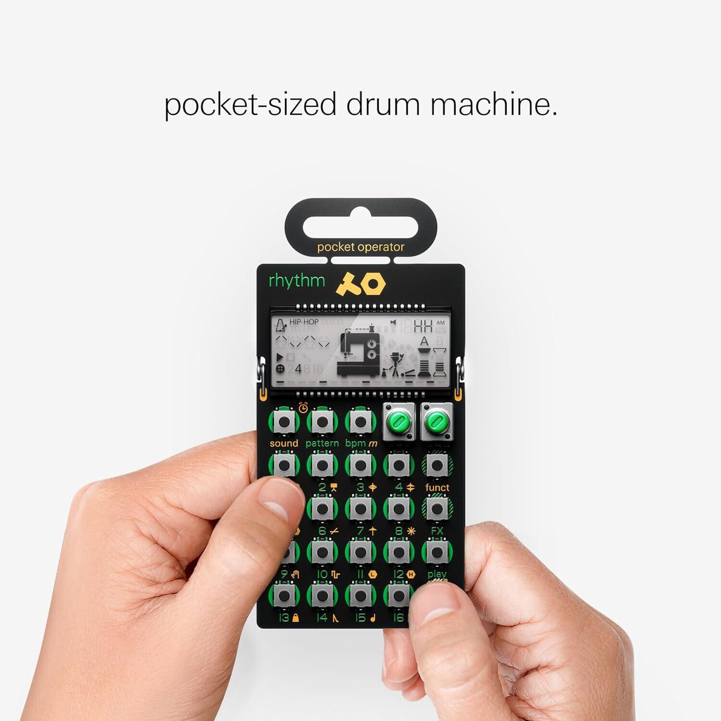 Teenage Engineering PO-12 Rhythm Pocket Operator - Mini Drum-Synth und Sequenzer