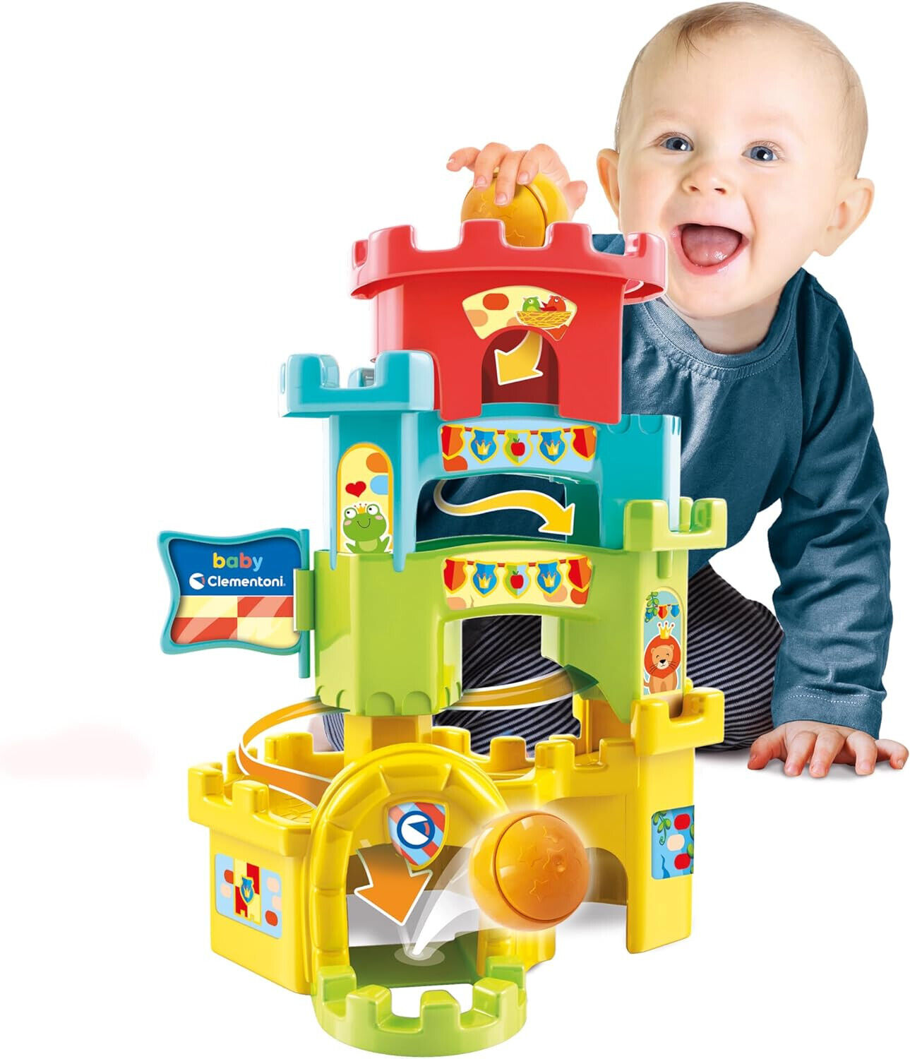 Clementoni Baby Ball Drop Castle Spielzeug Kugelbahn Lernen Motorische Fähigkeit