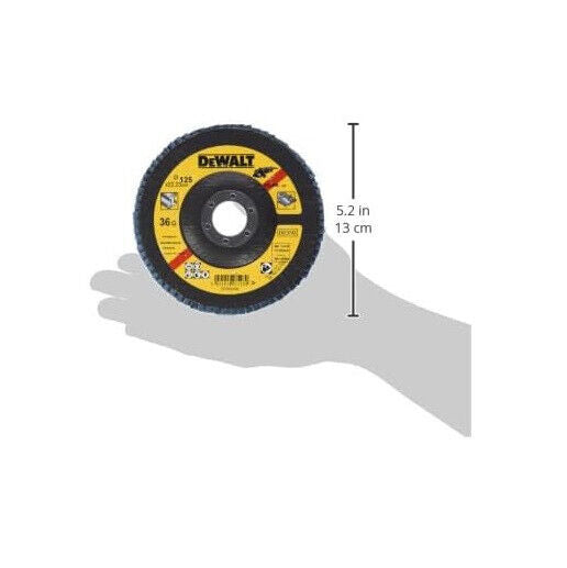 DeWalt 10er Set Winkelschleifer Schleifscheibe Fächerscheibe Winkel 15° - Ø125mm