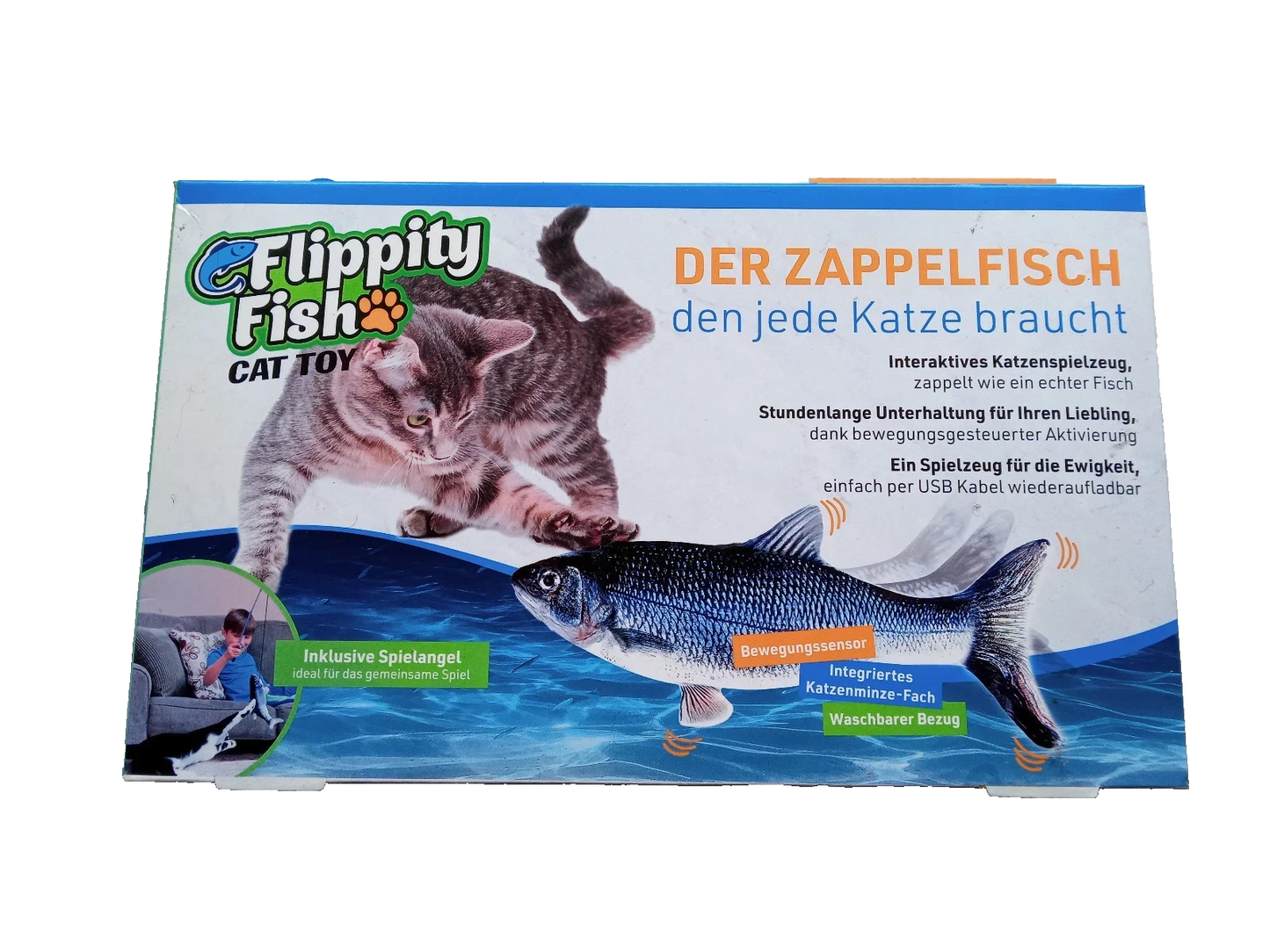 Flippity Fish Katzenspielzeug Haustier Katze Katzen Spielzeug Elektrisch Fisch