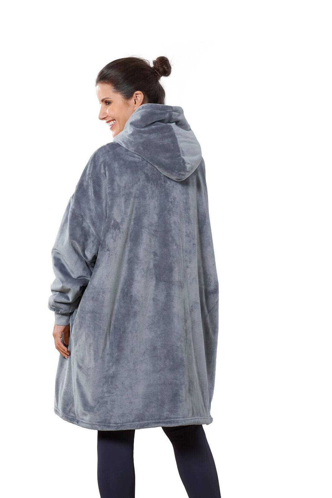 Orbisana Hoodie, beheizt Kuschelhoodie für Winter zum Wärmen Grau Kapuzen-Jacke