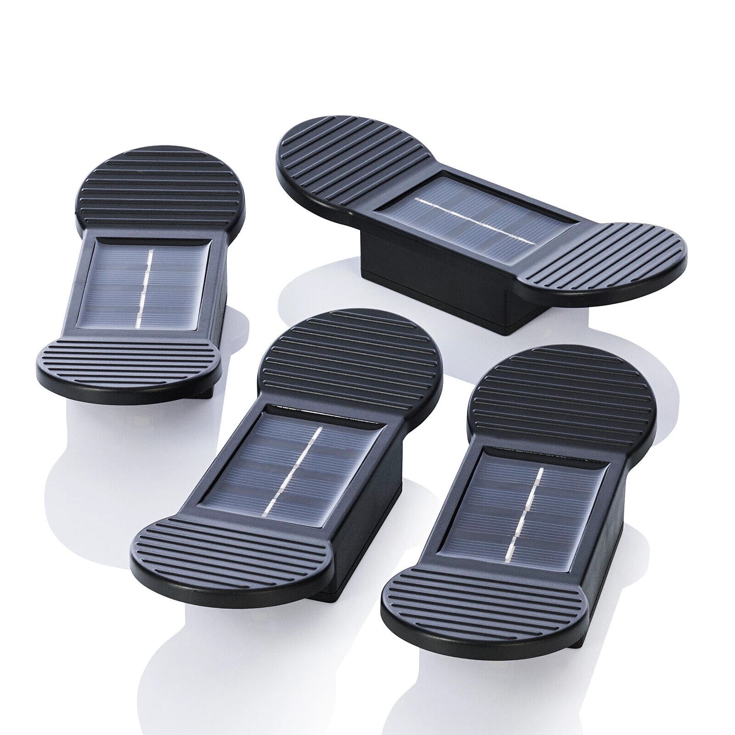 Solar Wandbeleuchtung 4er Set Haus Garten Garage Eingang Deko LED Beleuchtung