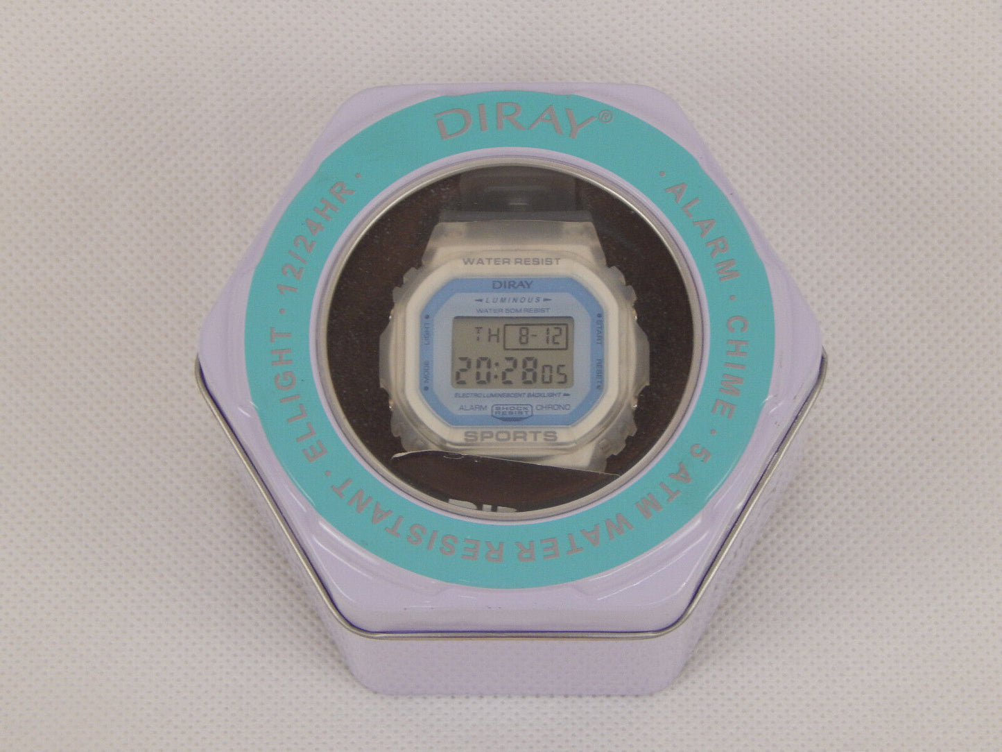 DIRAY Unisex Classic Digitaluhr PU-Armband Digitale Sportuhr Armbanduhr Uhr