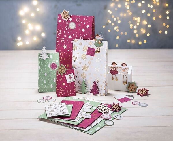 Geschenktüten-Set "Weihnachtsengel" 48-teilig