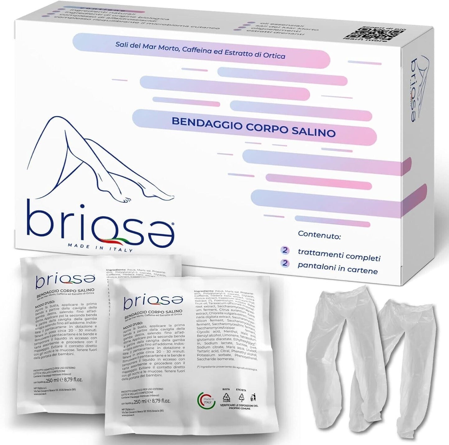BRIOSE Drainage Beinbandagen Salz Toten Meer Anti-Cellulite
