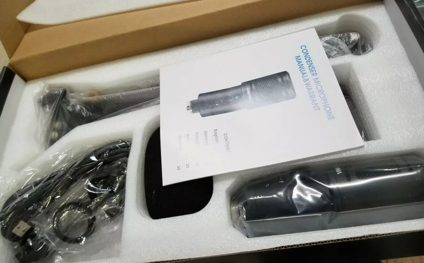 Ansinna empfindliches Tonabnehmer professionelles USB-Mikrofon reiner Klang