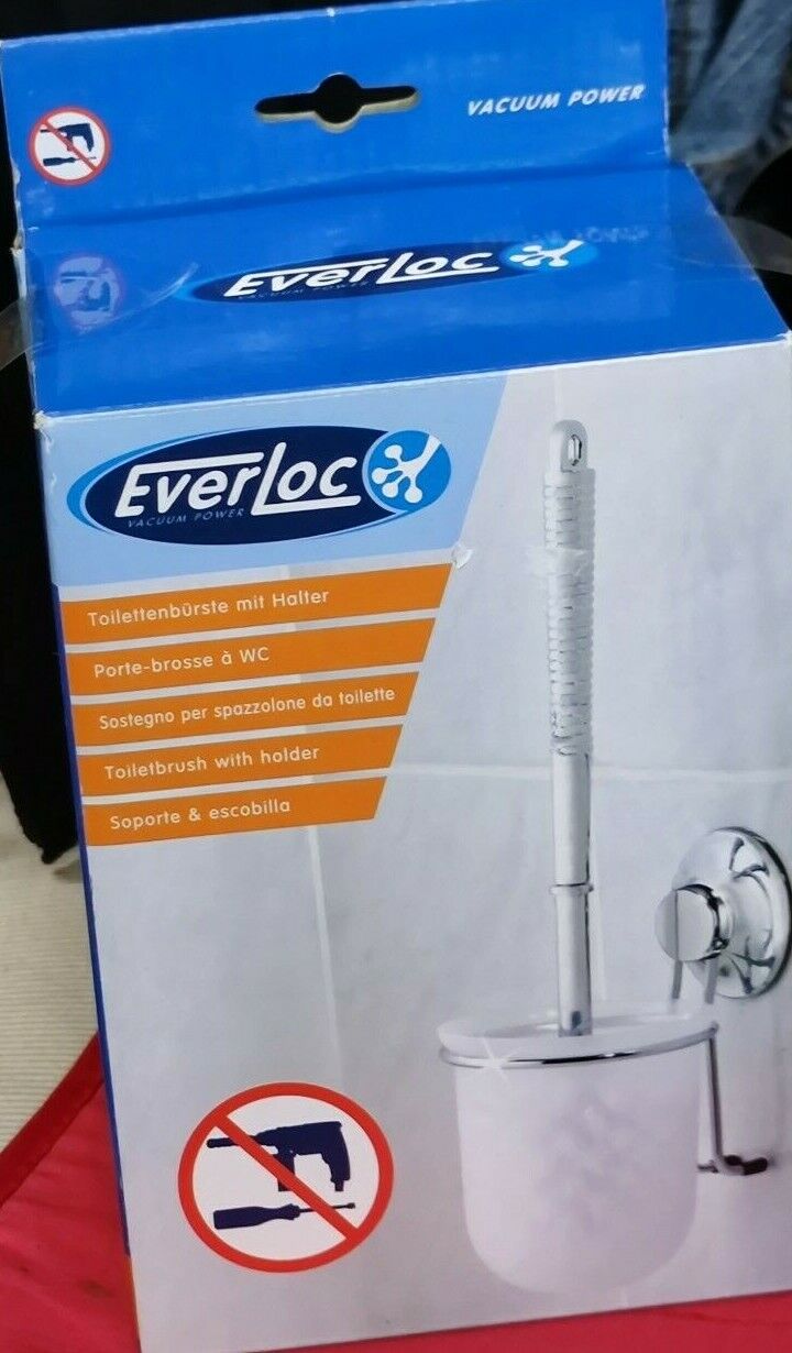 EVERLOC Toilettenpapier-Halter mit Bürste