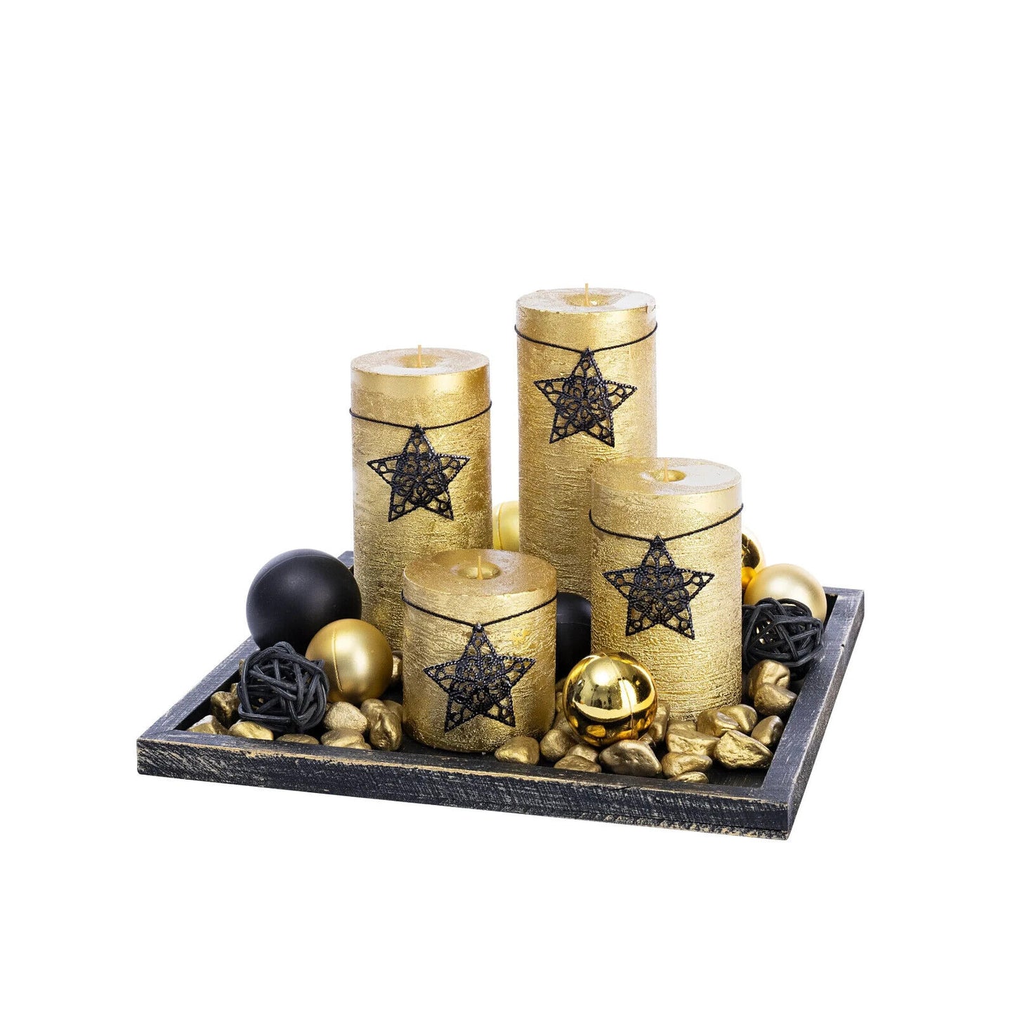 Kerzenset "Golden Christmas"