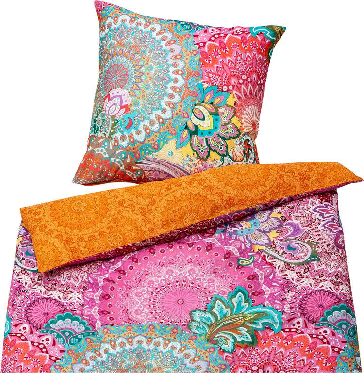 Renforce Wendebettwäsche "Aureole" Orange (Größe: 135x200 cm) Bettwäsche