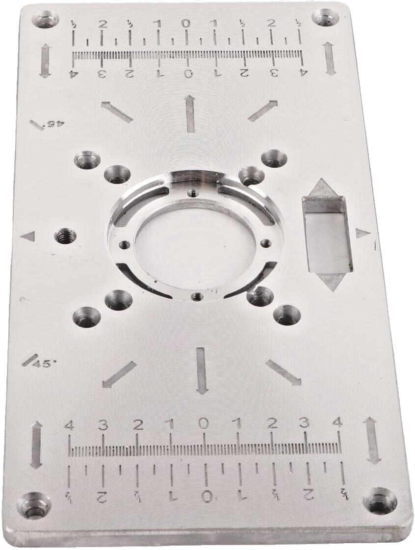 Einlegeplattensatz für Oberfräsentische, Frästisch aus Aluminiumlegierung für Ob