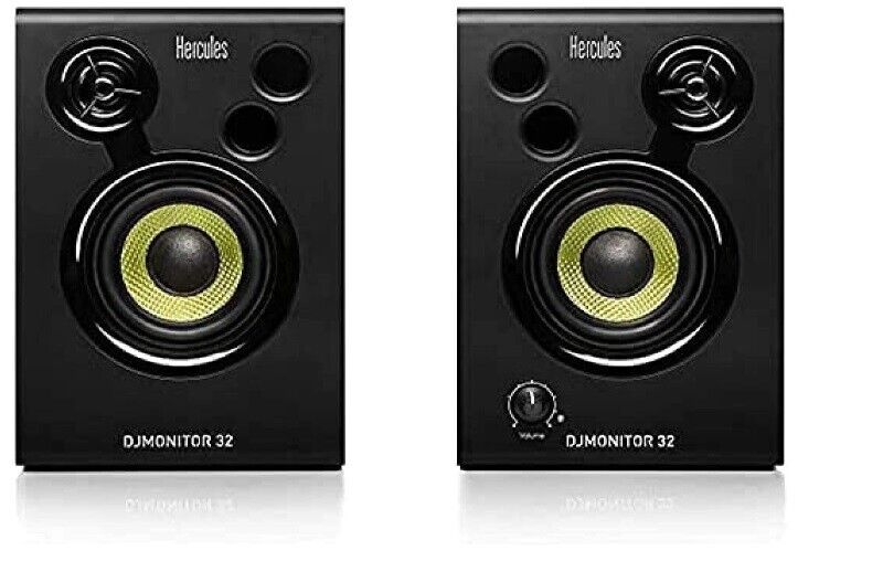 Hercules DJSpeaker 32 Party - 2 x 15 Watt RMS Aktive Monitor Lautsprecher mit ei