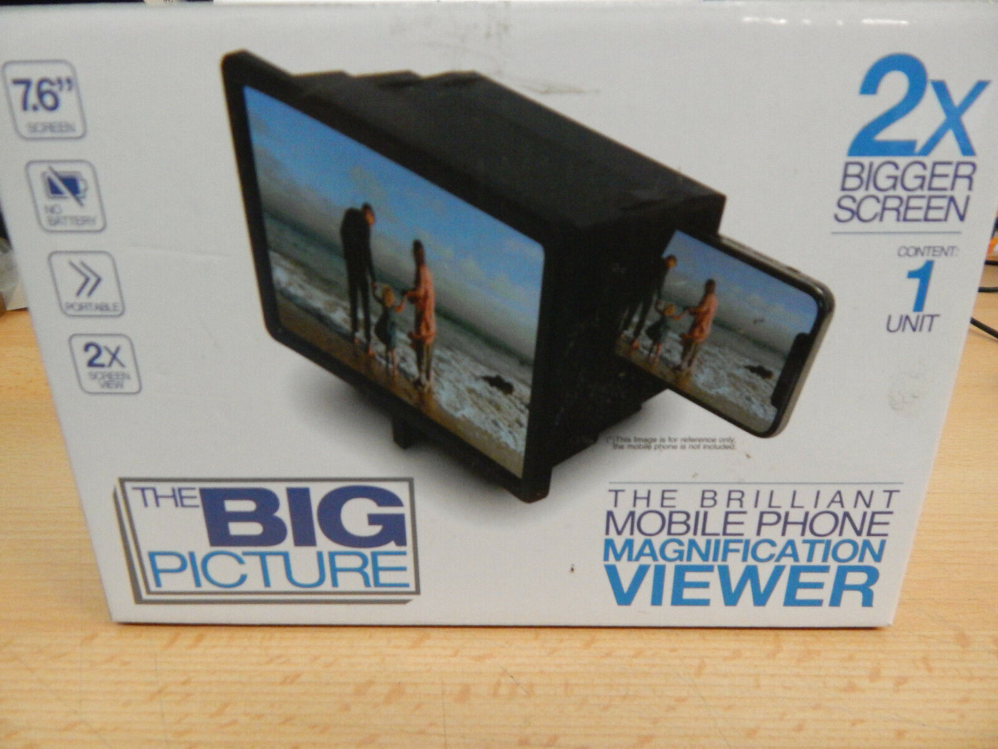 Der Bildschirm für das Big Picture Smartphone-Vergrößerungssystem,