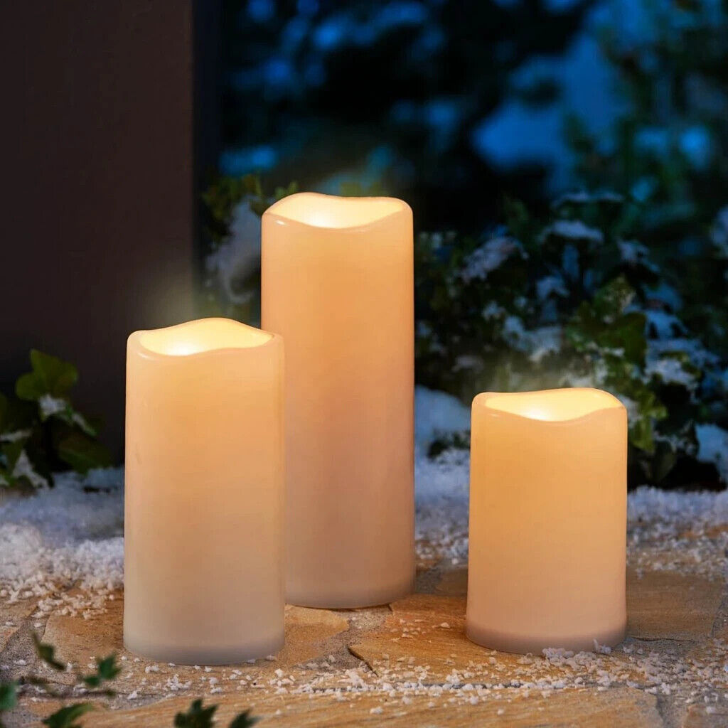 LED-Kerzen Jumbo, 3er-Set