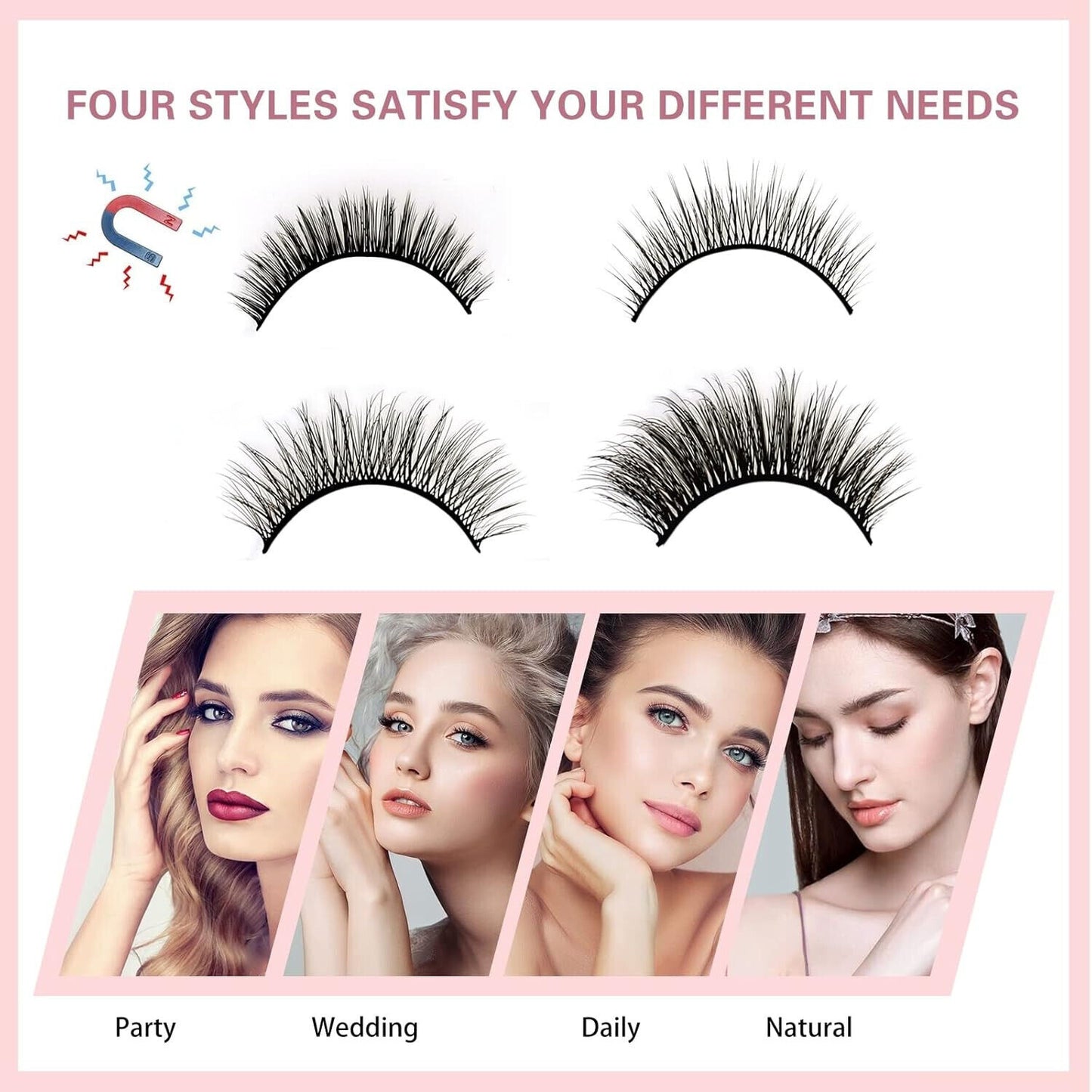 Magnetische Eyelashes Magnetic Eyeliner and Lashes Kit have Soft Wasserabweisend