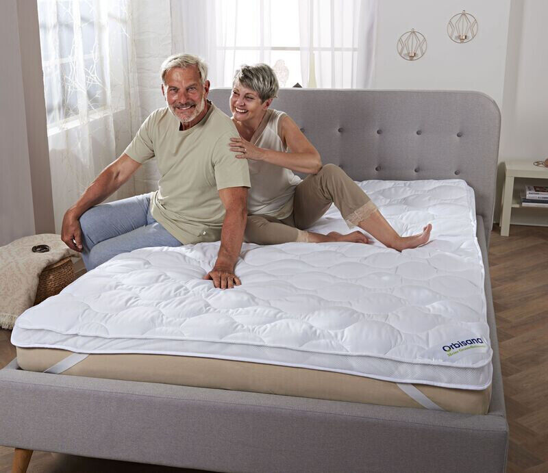 Orbisana Duo-Topper, 90x200cm Bett Topper Schlafen in Weiß