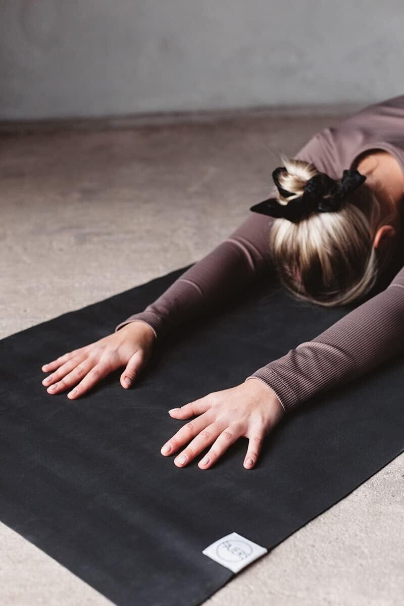 Fajers Reise-Yogamatte extrem Grip 180x61cm in schwarz