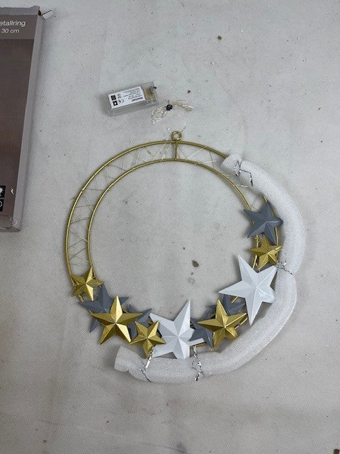 LED-Metallring "Stars", 30cm (B-Ware)