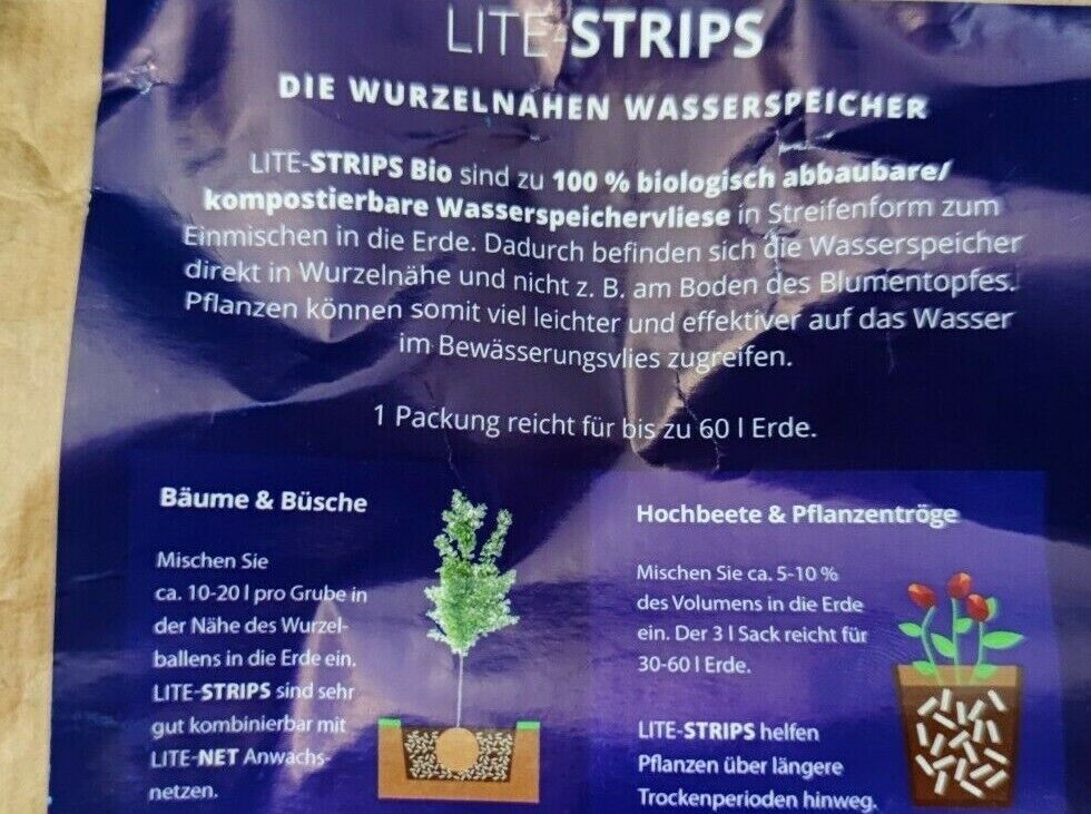 LITE-STRIPS Der wurzelnahe Wasserspeicher