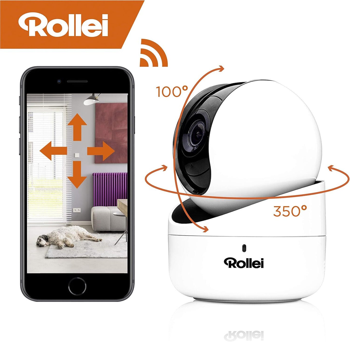 Rollei SafetyCam 100 Kamera Überwachungskamera Sicherheitskamera in Weiß