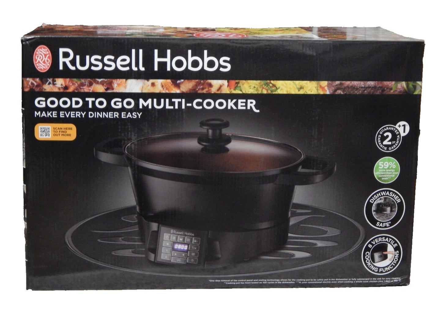 Russell Hobbs Good to Go Multi-Cooker Multikocher mit abnehmbarem Bedienfeld