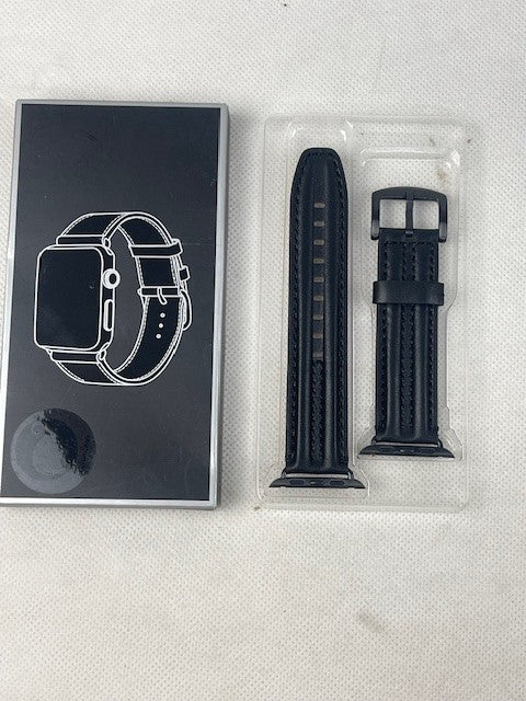 Lederarmband Für Applewatch 38mm,40mm,42mm und 44mm Schwarz
