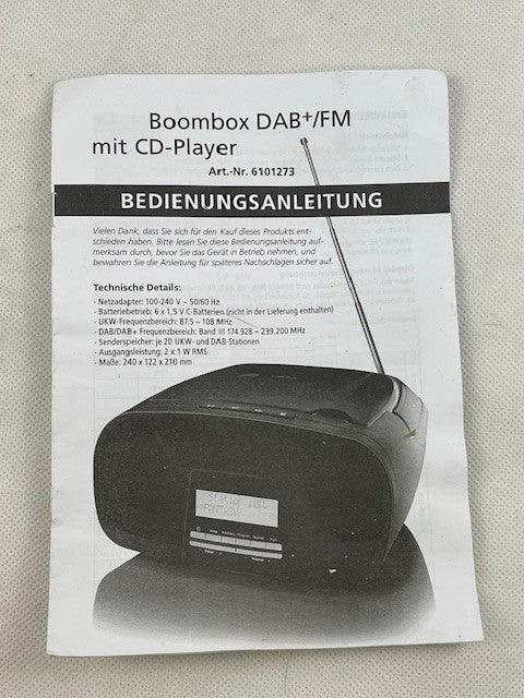 Boombox DAB+/FM mit CD-Player