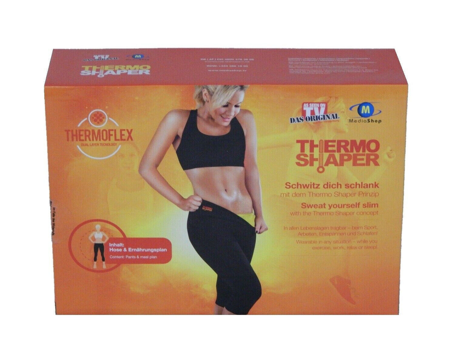 Thermo Shaper Hose (Größe: XL) mit Ernährungsplan Abnehmen Shaper Schwitzhose