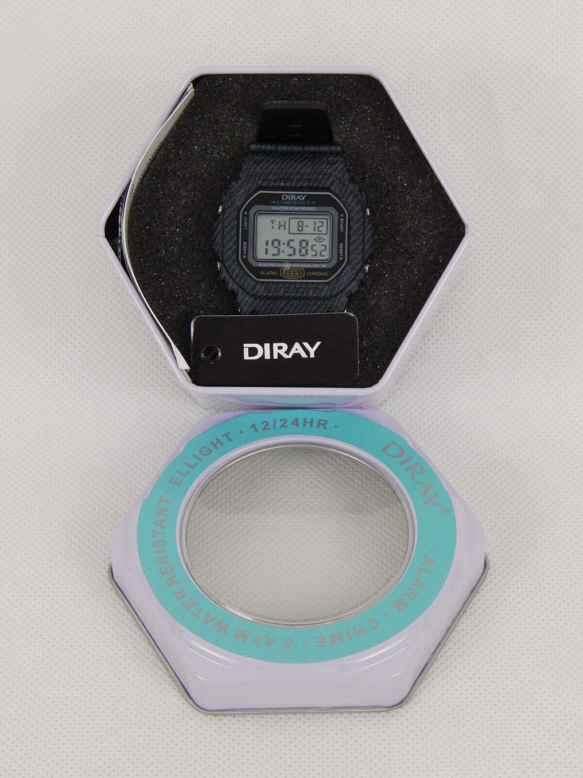 DIRAY Unisex Classic Digitaluhr PU-Armband Digitale Sportuhr Armbanduhr Uhr