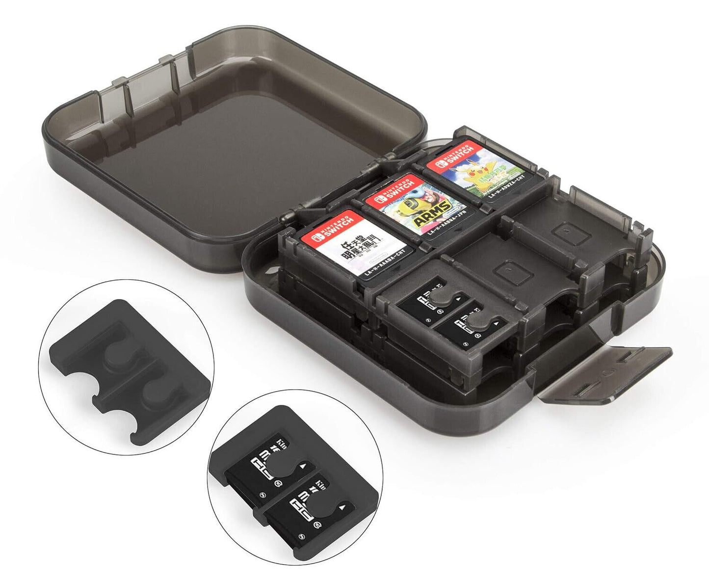 Amazon Basics - Aufbewahrungsbox für Spiele der Nintendo Switch - Schwarz